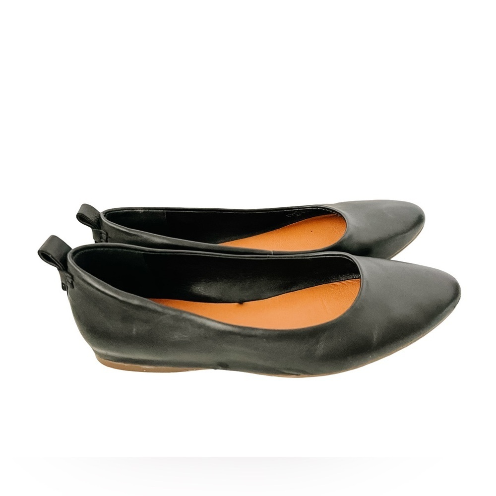 New Black Lucky Brand Leather Ballet Flats womens 6.5 - Picture 4 of 4